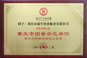 2018 年度重慶市團(tuán)餐示范單位